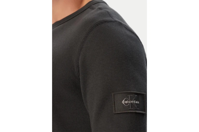 Calvin Klein Waffle Monologo Μπλούζα Με Λαιμόκοψη Ανδρική (LV04RJ209G 8MN)