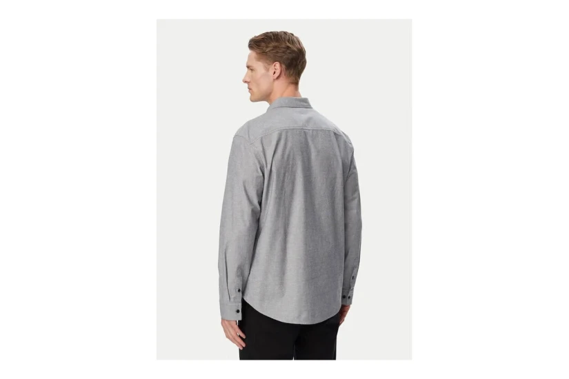 Calvin Klein Solid Classic Oxford Ανδρικό Μακρυμάνικο Πουκάμισο Γκρι