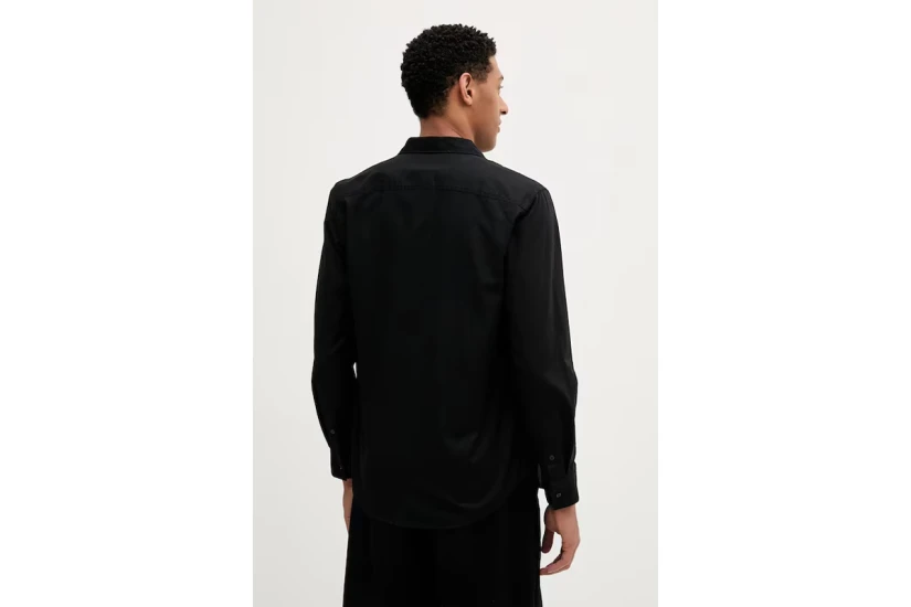 Calvin Klein Classic Oxford Cotton Ανδρικό Μακρυμάνικο Πουκάμισο Μαύρο