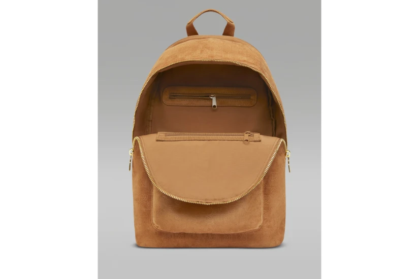 Jordan Suede Monogram Backpack Κάμελ 23,5L