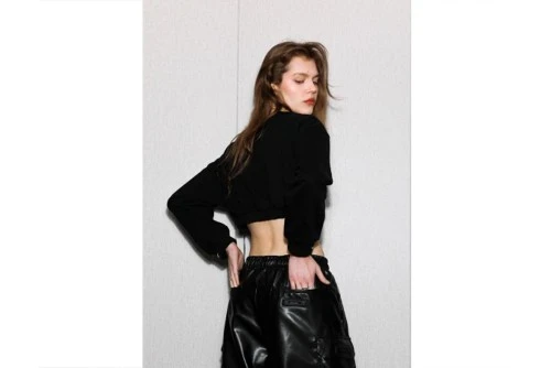 Mwm Crop Top Μακρυμάνικο Γυναικείο (MW071032001 BLACK)