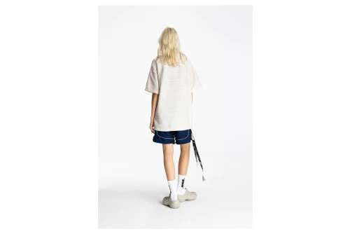 Mwm Pleated Texture Regular Fit T-Shirt (MW092020406 ECRU)