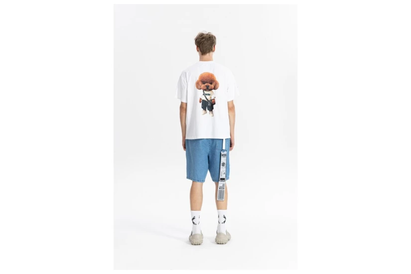 MWM Teddy Bear Sweatwear Dog Print Regular Fit Κοντομάνικο T-Shirt Λευκό, Διάφορα Χρώματα