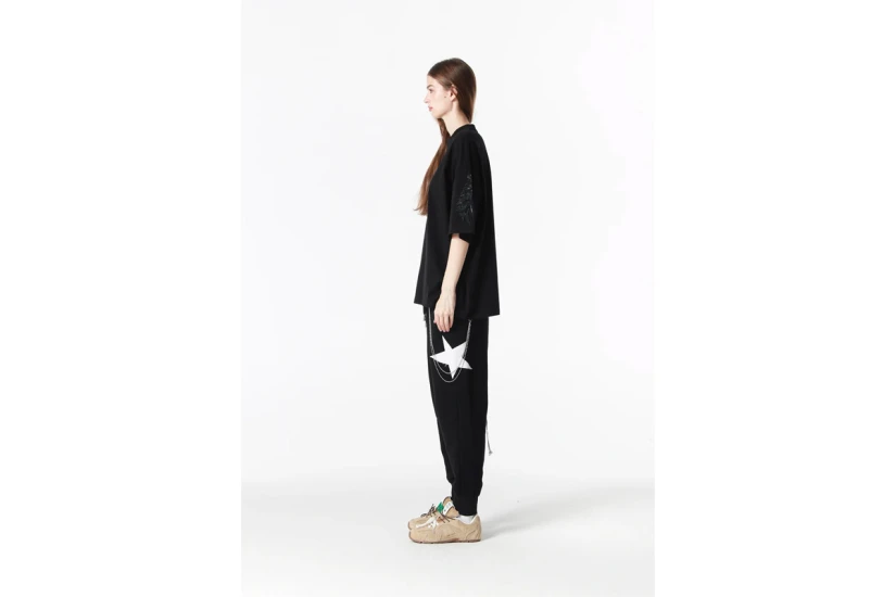 Mwm Wings Embroidered Mini T-Shirt (MW093020852 BLACK)