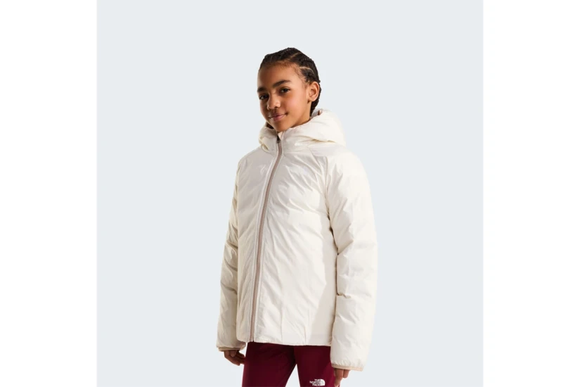 The North Face Reversible Perrito Παιδικό Μπουφάν Puffer με Κουκούλα Μπεζ, Εκρού