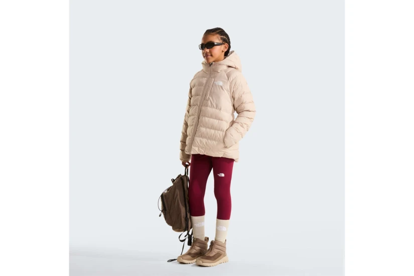 The North Face Reversible Perrito Παιδικό Μπουφάν Puffer με Κουκούλα Μπεζ, Εκρού