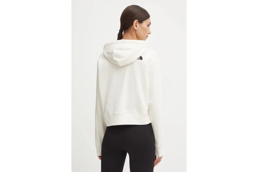 The North Face Essential Crop Γυναικείο Φούτερ Με Κουκούλα Εκρού