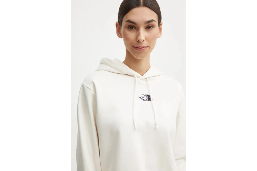 The North Face Essential Crop Γυναικείο Φούτερ Με Κουκούλα Εκρού