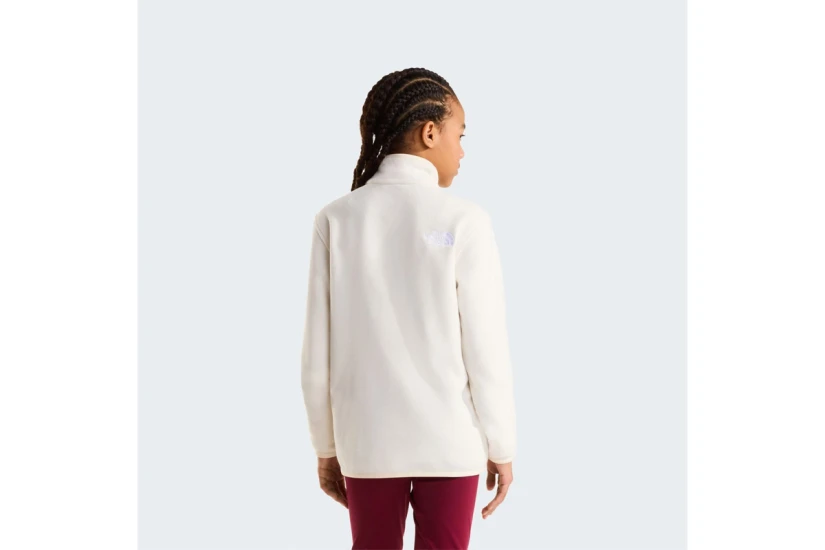 The North Face Glacier Παιδική Μακρυμάνικη Μπλούζα Fleece με Φερμουάρ Εκρού
