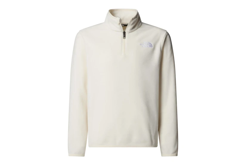 The North Face Glacier Παιδική Μακρυμάνικη Μπλούζα Fleece με Φερμουάρ Εκρού
