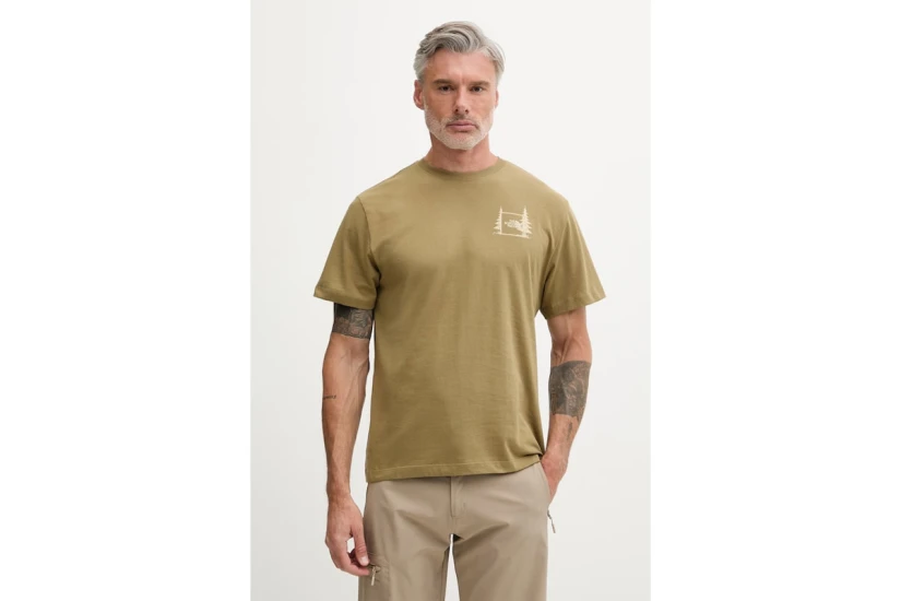 The North Face Camping Relaxed Graphic Ανδρικό Κοντομάνικο T-Shirt Λαδί, Μπεζ