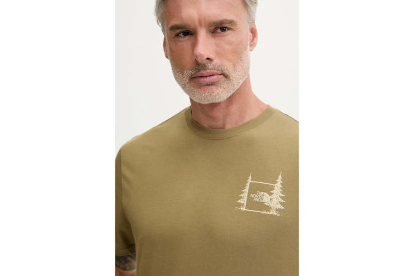 The North Face Camping Relaxed Graphic Ανδρικό Κοντομάνικο T-Shirt Λαδί, Μπεζ