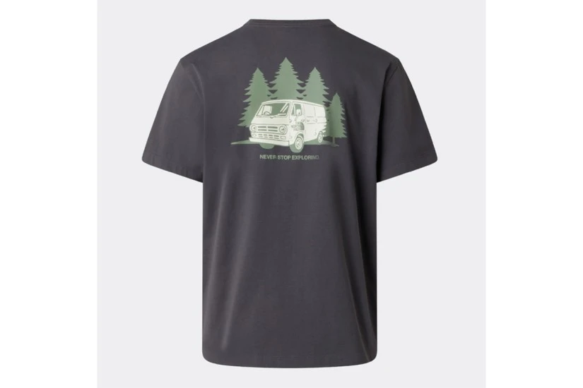 The North Face Van Life Relaxed Graphic Ανδρικό Κοντομάνικο T-Shirt Γκρι Σκούρο, Μπεζ, Λαδί