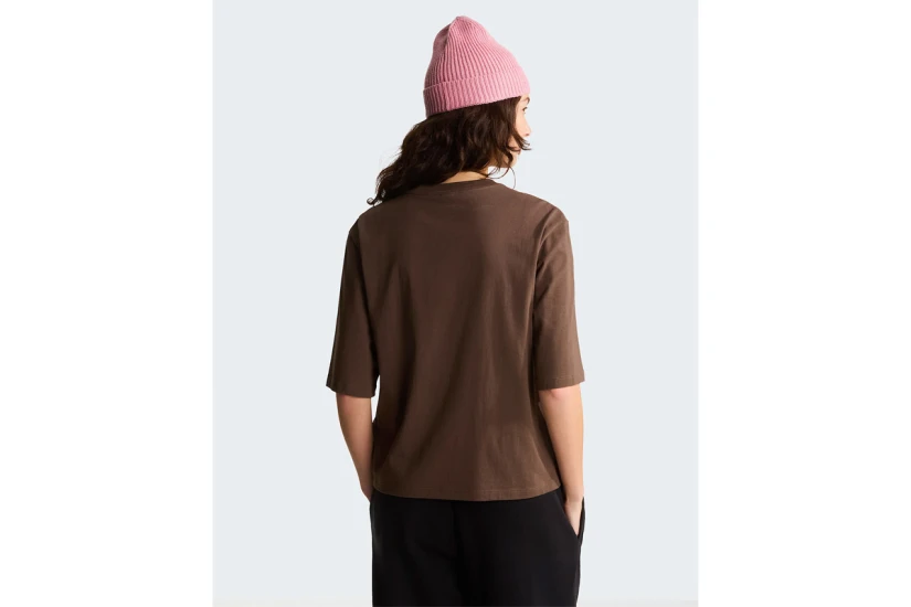 The North Face Essential Simple Dome Boxy Γυναικείο Κοντομάνικο T-Shirt Καφέ