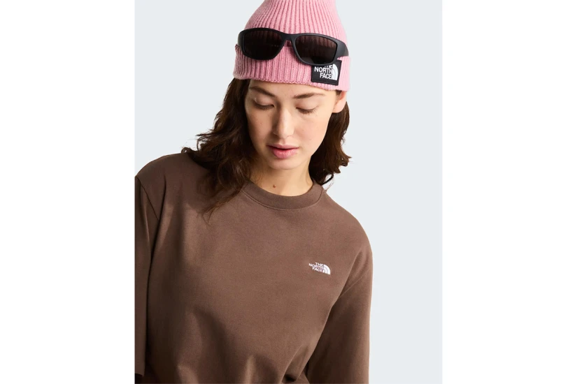 The North Face Essential Simple Dome Boxy Γυναικείο Κοντομάνικο T-Shirt Καφέ