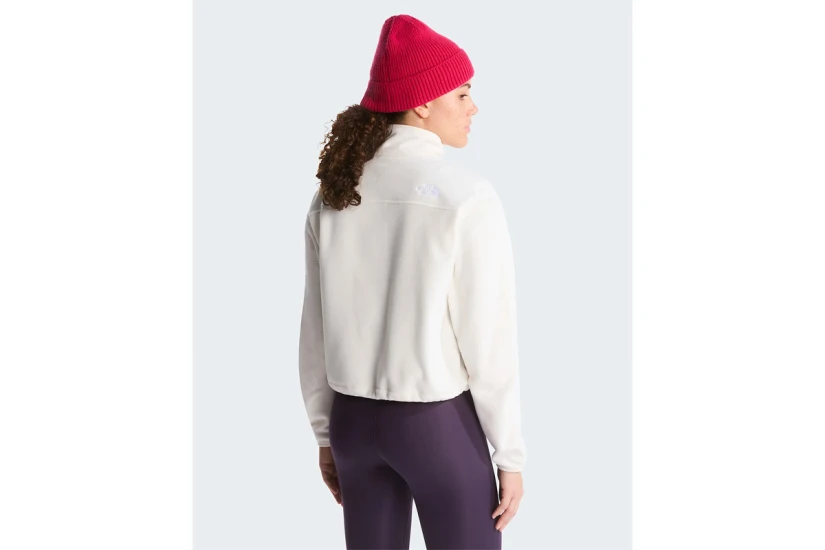 The North Face Glacier Novelty Logo Γυναικεία Μακρυμάνικη Μπλούζα με Φερμουάρ Εκρού
