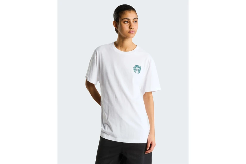 The North Face Basecamp Barista Graphic Unisex Κοντομάνικο T-Shirt Λευκό, Κυπαρισσί