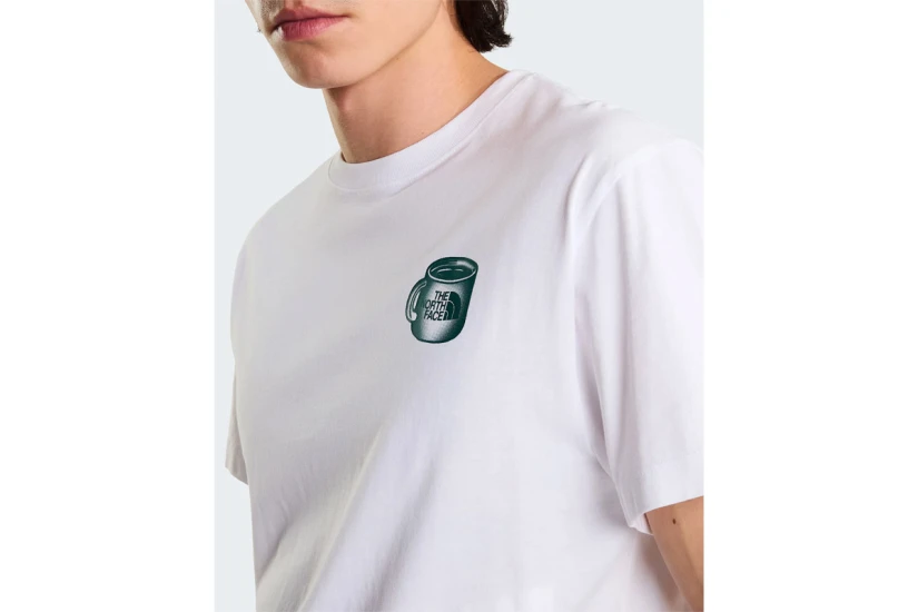 The North Face Basecamp Barista Graphic Unisex Κοντομάνικο T-Shirt Λευκό, Κυπαρισσί