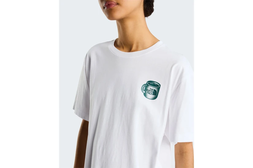 The North Face Basecamp Barista Graphic Unisex Κοντομάνικο T-Shirt Λευκό, Κυπαρισσί