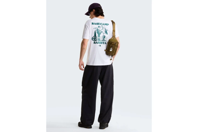 The North Face Basecamp Barista Graphic Unisex Κοντομάνικο T-Shirt Λευκό, Κυπαρισσί