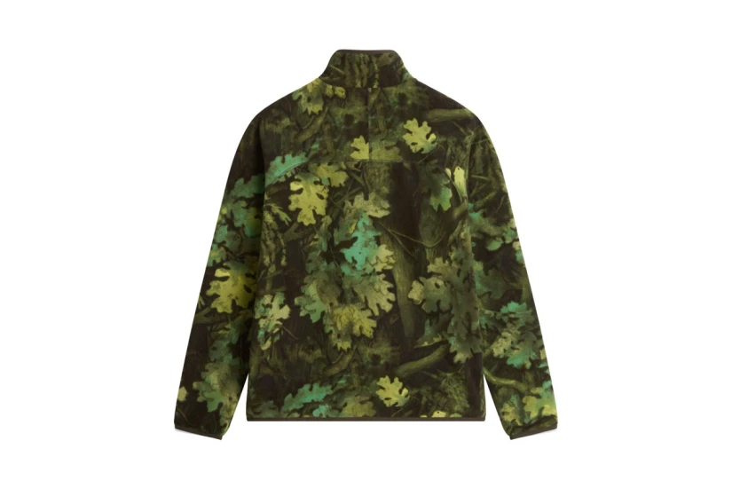 The North Face Glacier Novelty Logo Printed Ανδρική Μακρυμάνικη Μπλούζα Fleece με Φερμουάρ Πράσινη, Μαύρη