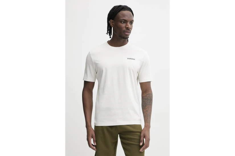 Napapijri Flint Ανδρικό Κοντομάνικο T-Shirt Εκρού