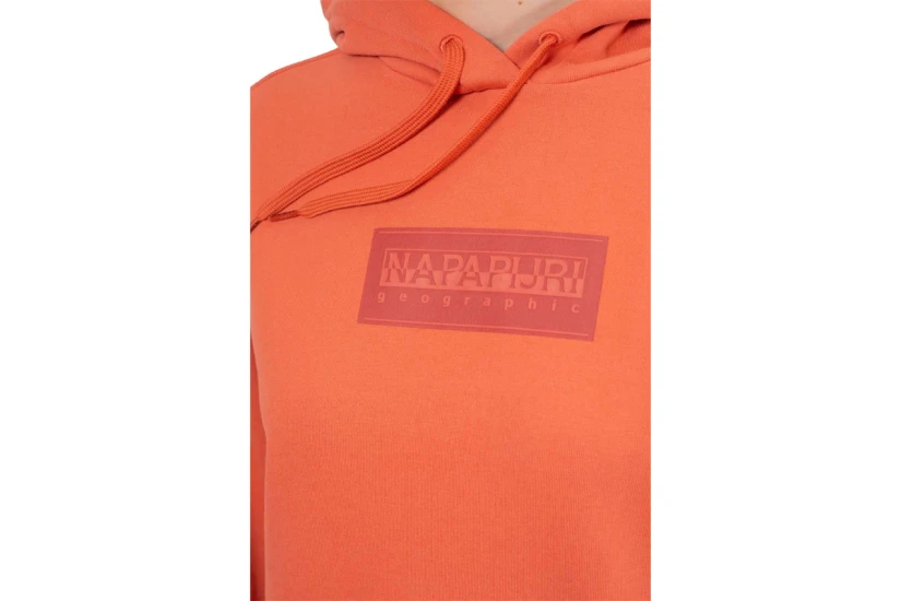 Napapijri B-Box Logo Γυναικείο Φούτερ Με Κουκούλα Κοραλλί