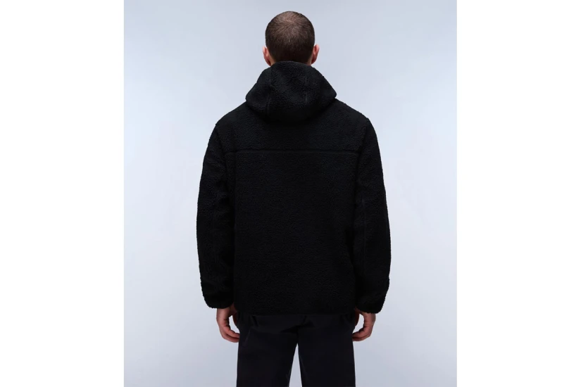 Napapijri T-Tynik Ανδρική Ζακέτα Fleece με Κουκούλα Μαύρη