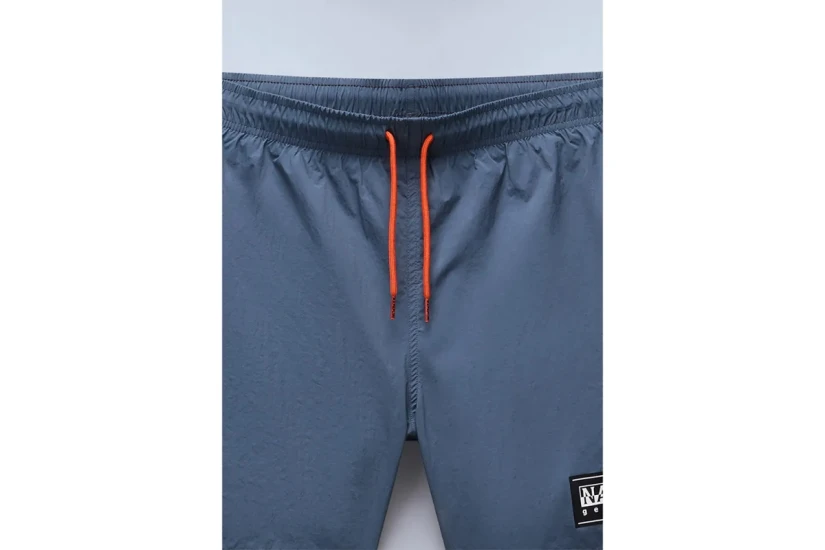 Napapijri V-Box Logo Ανδρικό Μαγιό Βερμούδα Γκρι Σκούρο