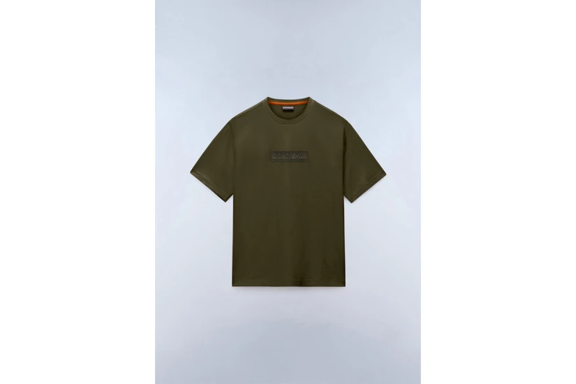 Napapijri S-Box Logo 1 Ανδρικό Κοντομάνικο T-Shirt Χακί