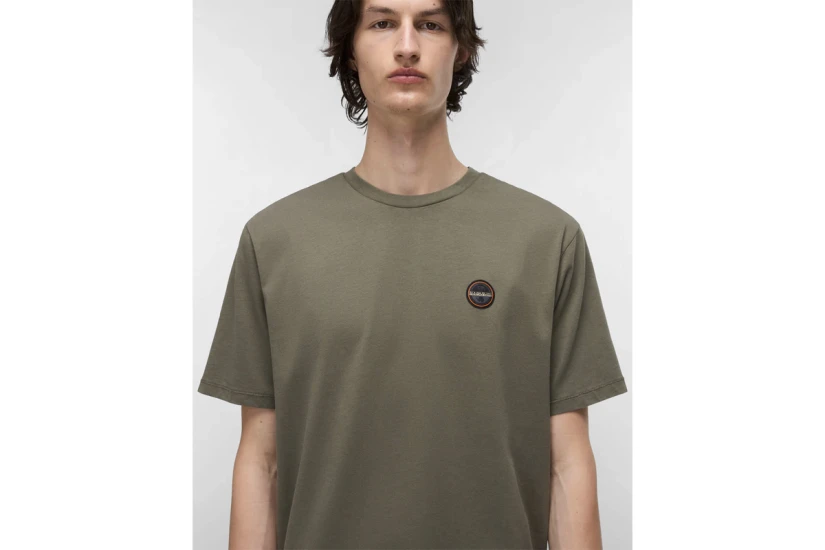 Napapijri Badge Ανδρικό Κοντομάνικο T-Shirt Λαδί