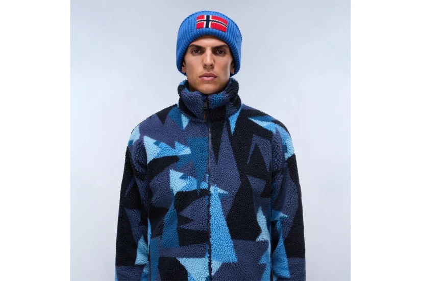 Napapijri Geometric-Print Ζακέτα Fleece Ανδρική (NP0A8AO4FXJ1)