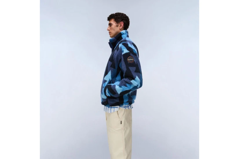 Napapijri Geometric-Print Ζακέτα Fleece Ανδρική (NP0A8AO4FXJ1)