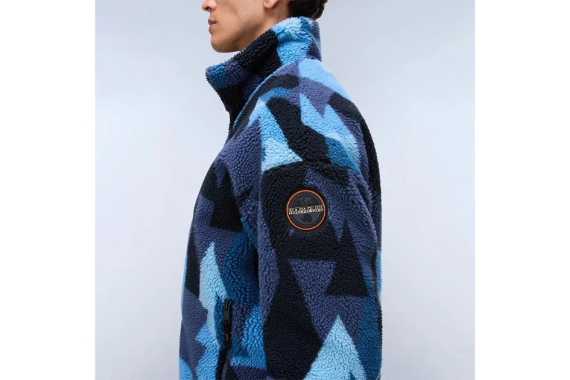 Napapijri Geometric-Print Ζακέτα Fleece Ανδρική (NP0A8AO4FXJ1)