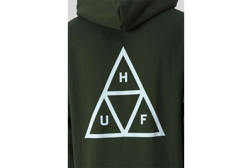 Huf Set Triple Triangle Ανδρικό Φούτερ Με Κουκούλα Χακί