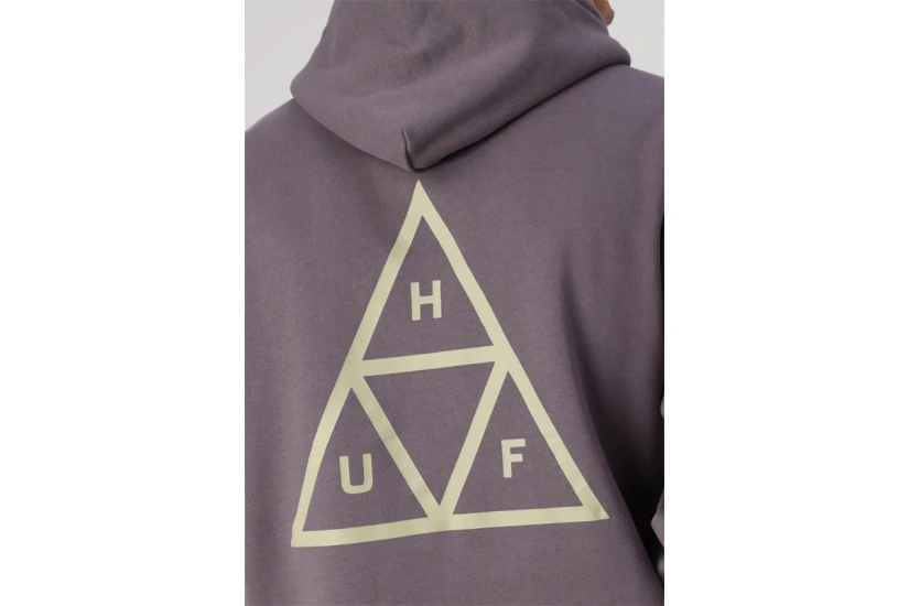 Huf Set Triple Triangle Ανδρικό Φούτερ Με Κουκούλα Βιολετί