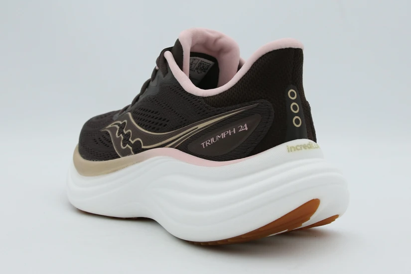 Saucony Triumph 24 Γυναικεία Αθλητικά Παπούτσια για Τρέξιμο Καφέ, Μπεζ, Λευκά, Ροζ