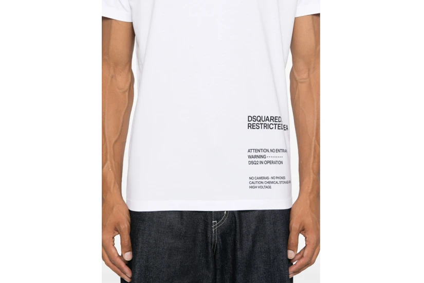 Dsquared2 Cool Fit Ανδρικό Κοντομάνικο T-Shirt Λευκό