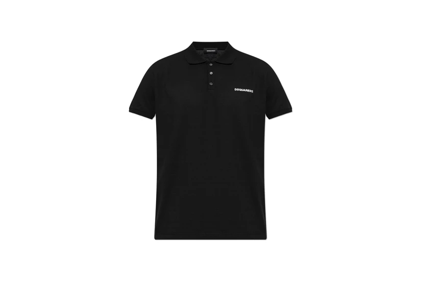 Dsquared2 Tennis Fit Ανδρικό Κοντομάνικο Polo T-Shirt Μαύρο