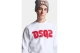 Dsquared2 Cool Fit Tee Ανδρική Μακρυμάνικη Μπλούζα Λευκή, Κόκκινη