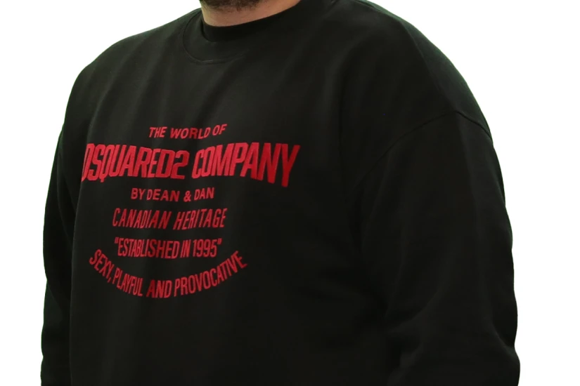 Dsquared2 Relax Fit Crewneck Ανδρική Μακρυμάνικη Μπλούζα Μαύρη