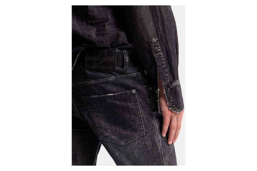 Dsquared2 Wash Skater Ανδρικό Παντελόνι Τζιν Μαύρο