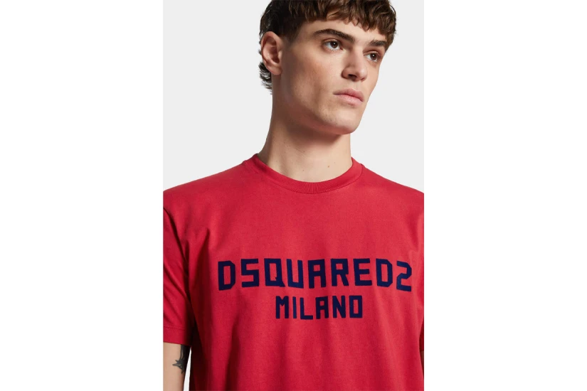 Dsquared2 Milano Cool Fit Ανδρικό Κοντομάνικο T-Shirt Κόκκινο