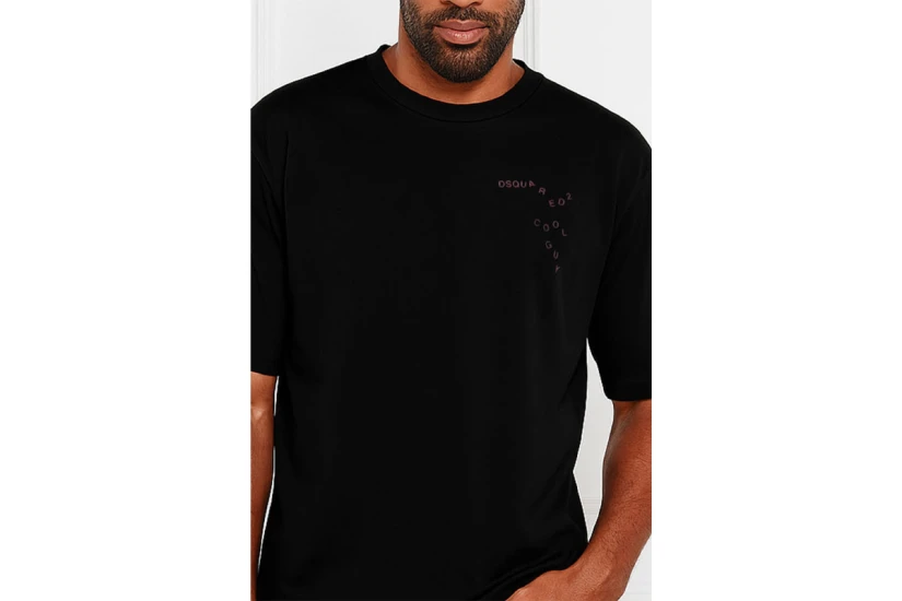 Dsquared2 Loose Fit Ανδρικό Κοντομάνικο T-Shirt Μαύρο