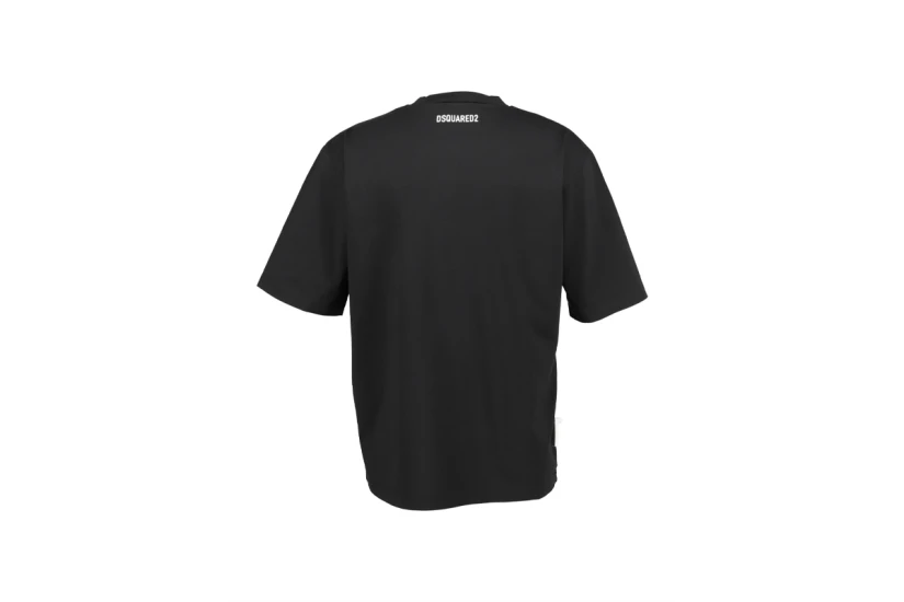 Dsquared2 Loose Fit Logo Ανδρικό Κοντομάνικο T-Shirt Μαύρο