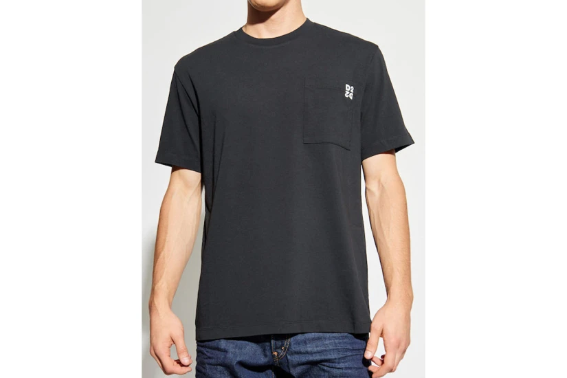 Dsquared2 Twin Pack Ανδρικά Κοντομάνικα T-Shirt Μαύρα 2 Τεμάχια