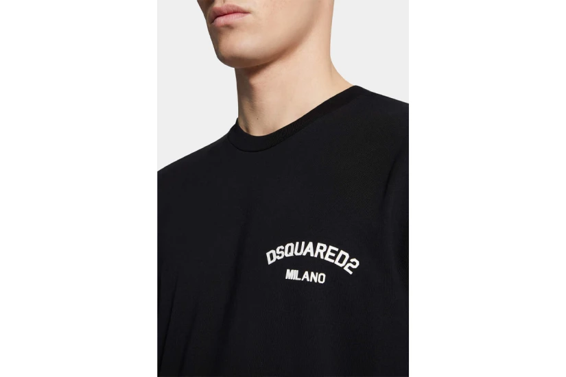 Dsquared2 Milano Ανδρικό Κοντομάνικο T-Shirt Μαύρο