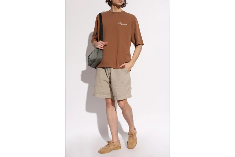 Dsquared2 Signature Loose Fit Ανδρικό Κοντομάνικο T-Shirt Καφέ