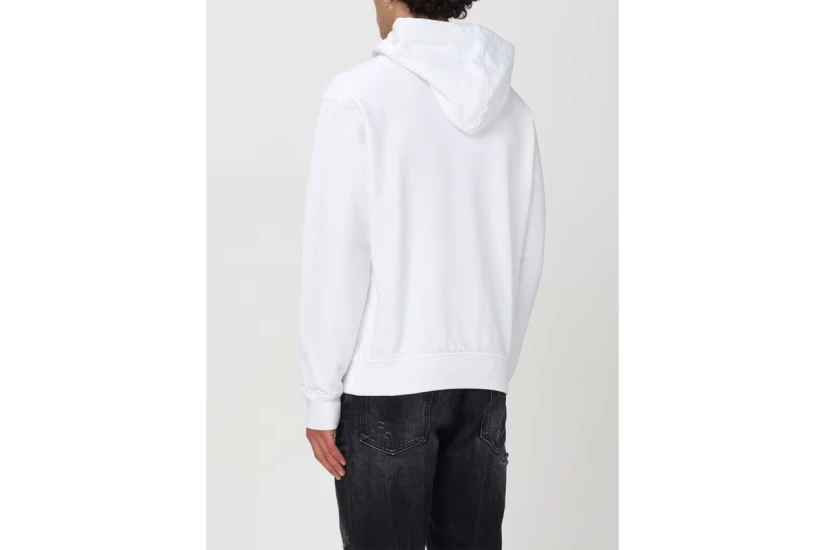 Dsquared2 Cool Fit Ανδρικό Φούτερ με Κουκούλα Λευκό