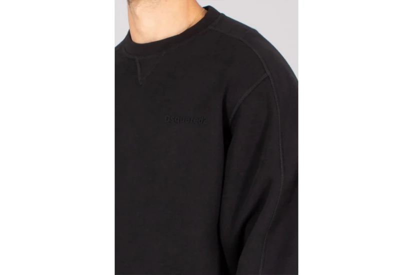 Dsquared2 Field Fit Ανδρική Μακρυμάνικη Μπλούζα Μαύρη